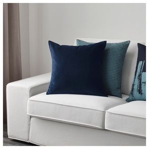 IKEA SANELA Navy Velvet Throw Cushion Case